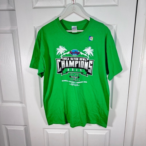 Marshall university Green Boca Raton Bowl Champions T-Shirt - Picture 1 of 2